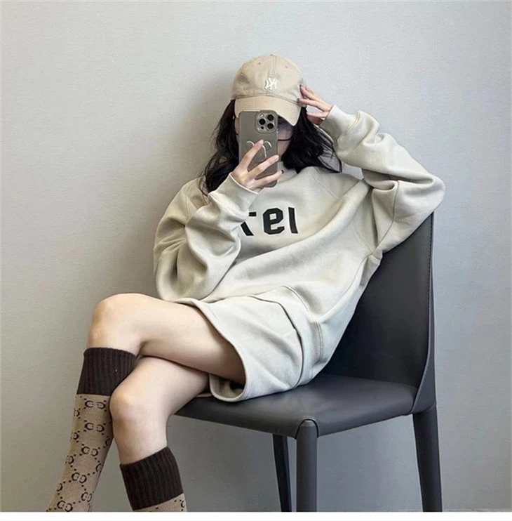 Essentials Hoodie Black And White